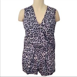 Crosby by Derek lam animal print romper xs (new without tags)